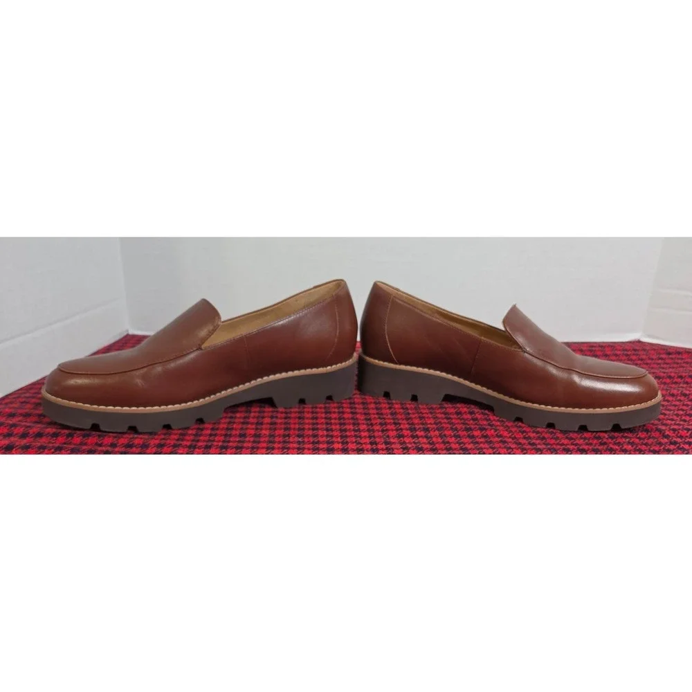 Vionic Kensley Women's Loafers 7.5 BrownLeather Slip On Orthotic Shoes w/inserts